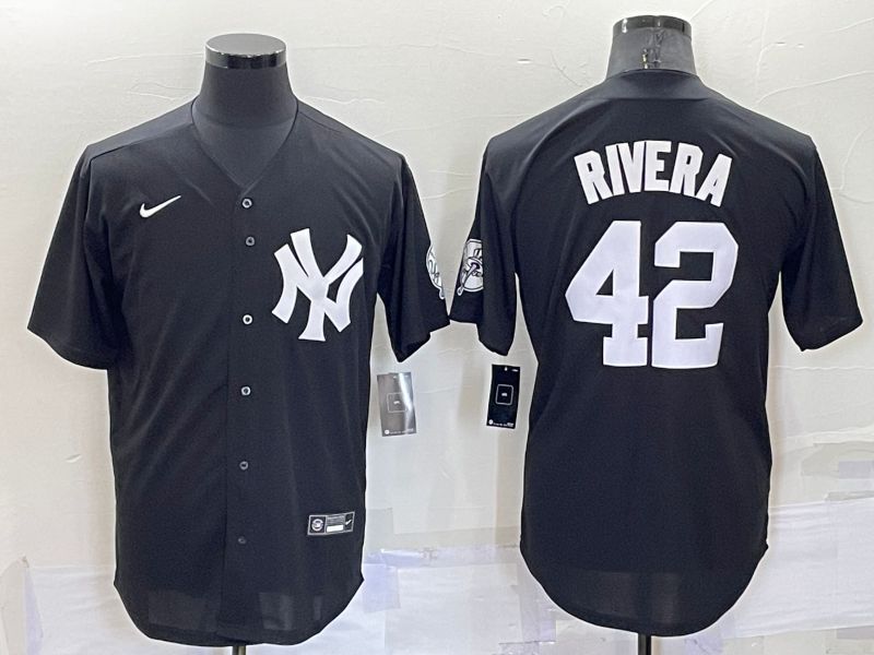 Men New York Yankees #42 Rivera Black Throwback 2022 Nike MLB Jersey->new york yankees->MLB Jersey